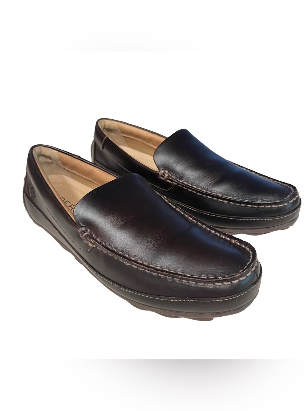 NEW Sperry TopSider Mens Sz 9.5 Hampden Venetian Dark Brown Leather Loafer